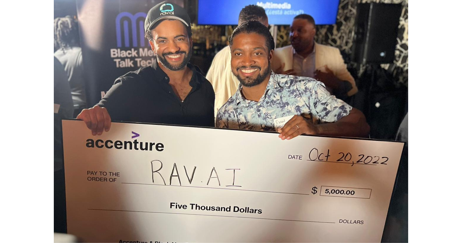 RAV.AI; Winner of the "Black Men Talk Tech 4th Annual SAAS Pitch Conference."