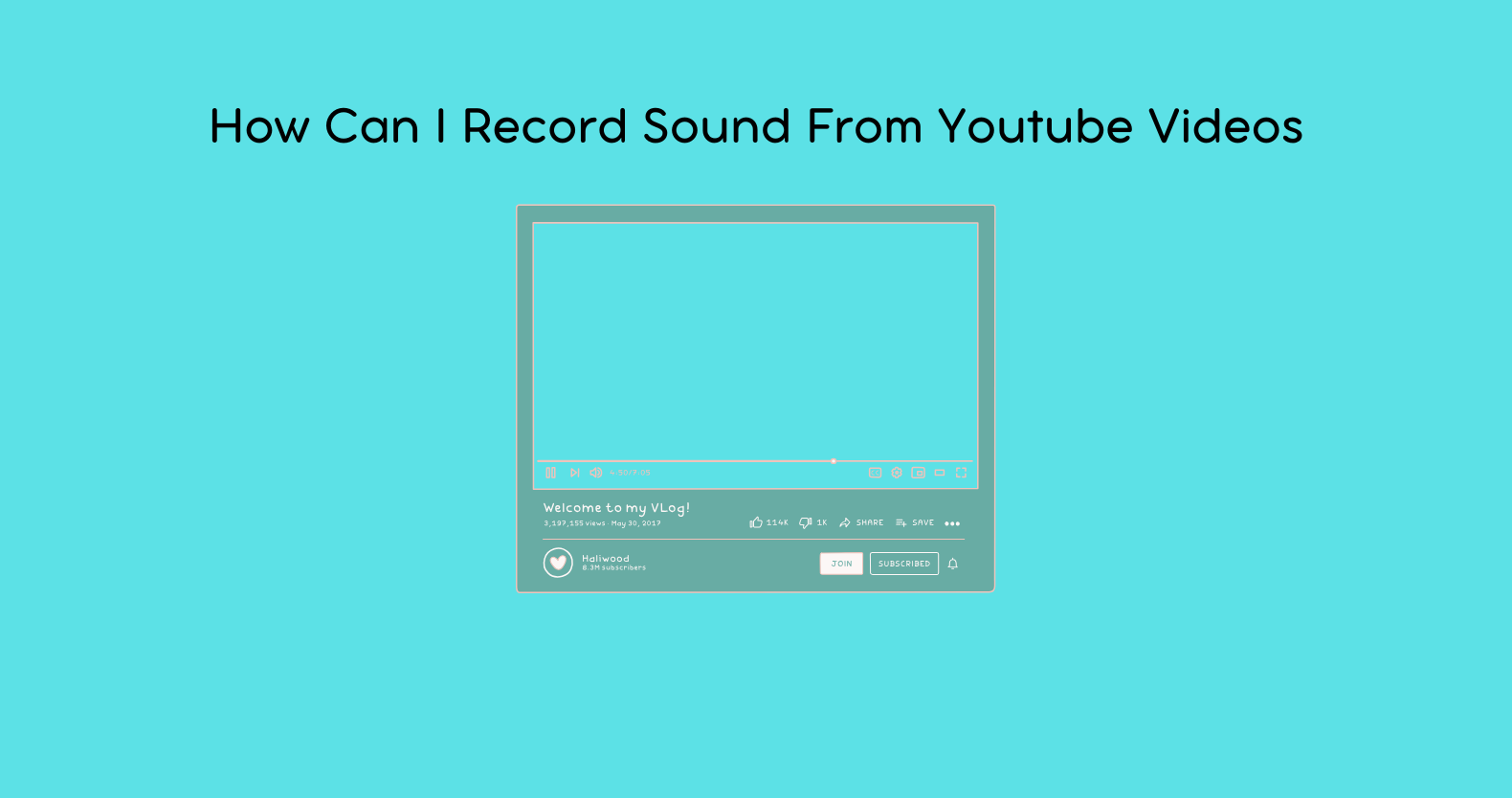 How Can I Record Sound From Youtube Videos